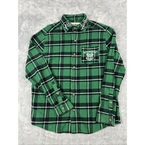 Slytherin Harry Potter Flannel Shirt Whimsigoth Unisex Small Green Hogwarts